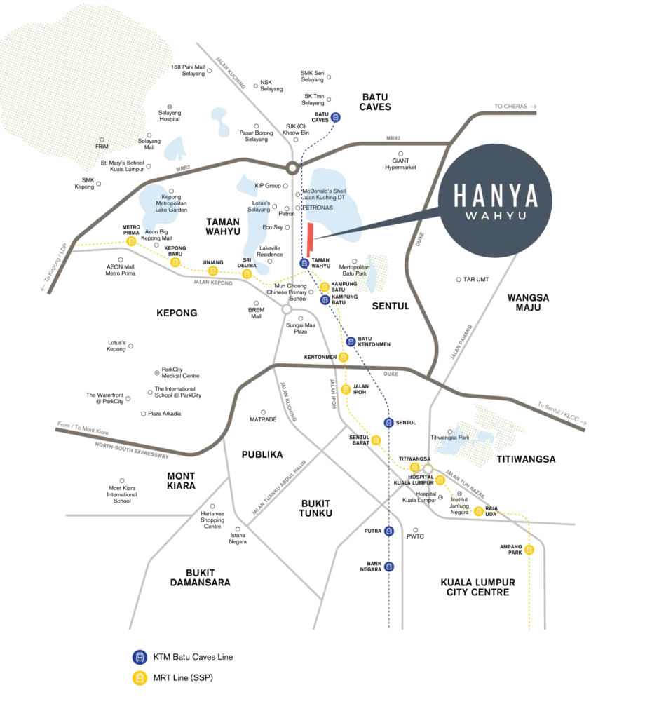 Hanya-Wahyu Kepong condo near MRT station with 3-bedroom layout